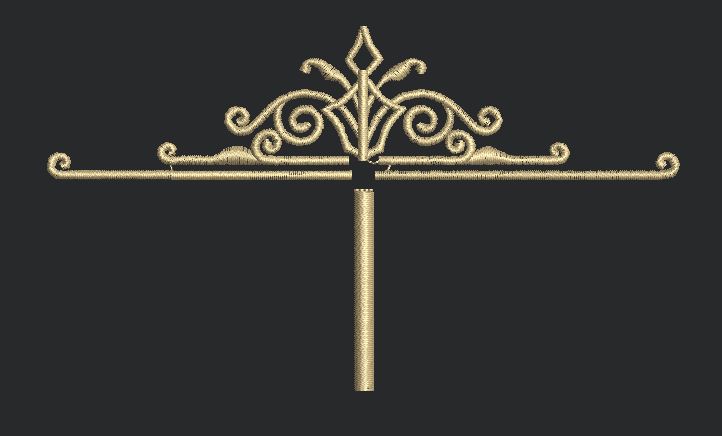Gold Ornamental Header Embroidery Design