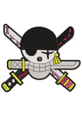 Knife Skull Embroidery Design