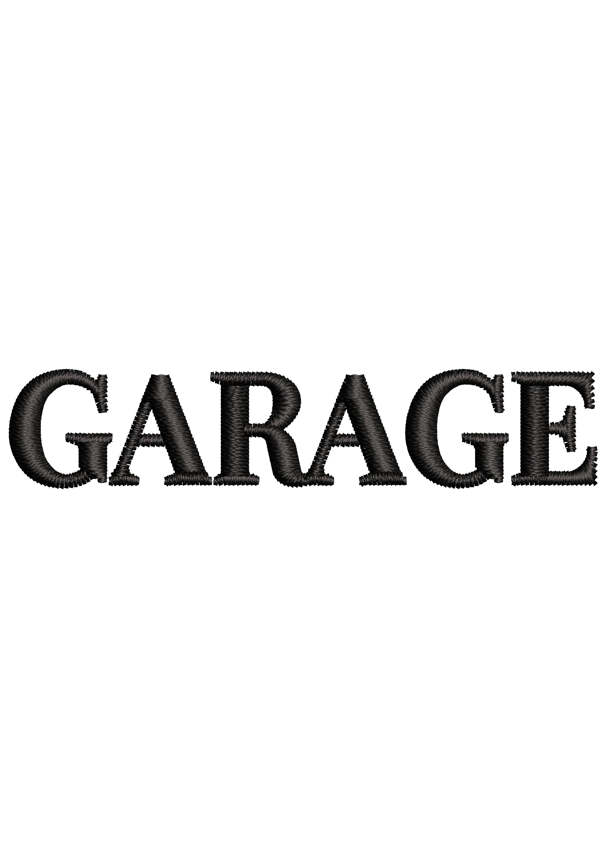 Garage Embroidery Design