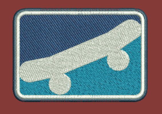 Skateboard Embroidery Design