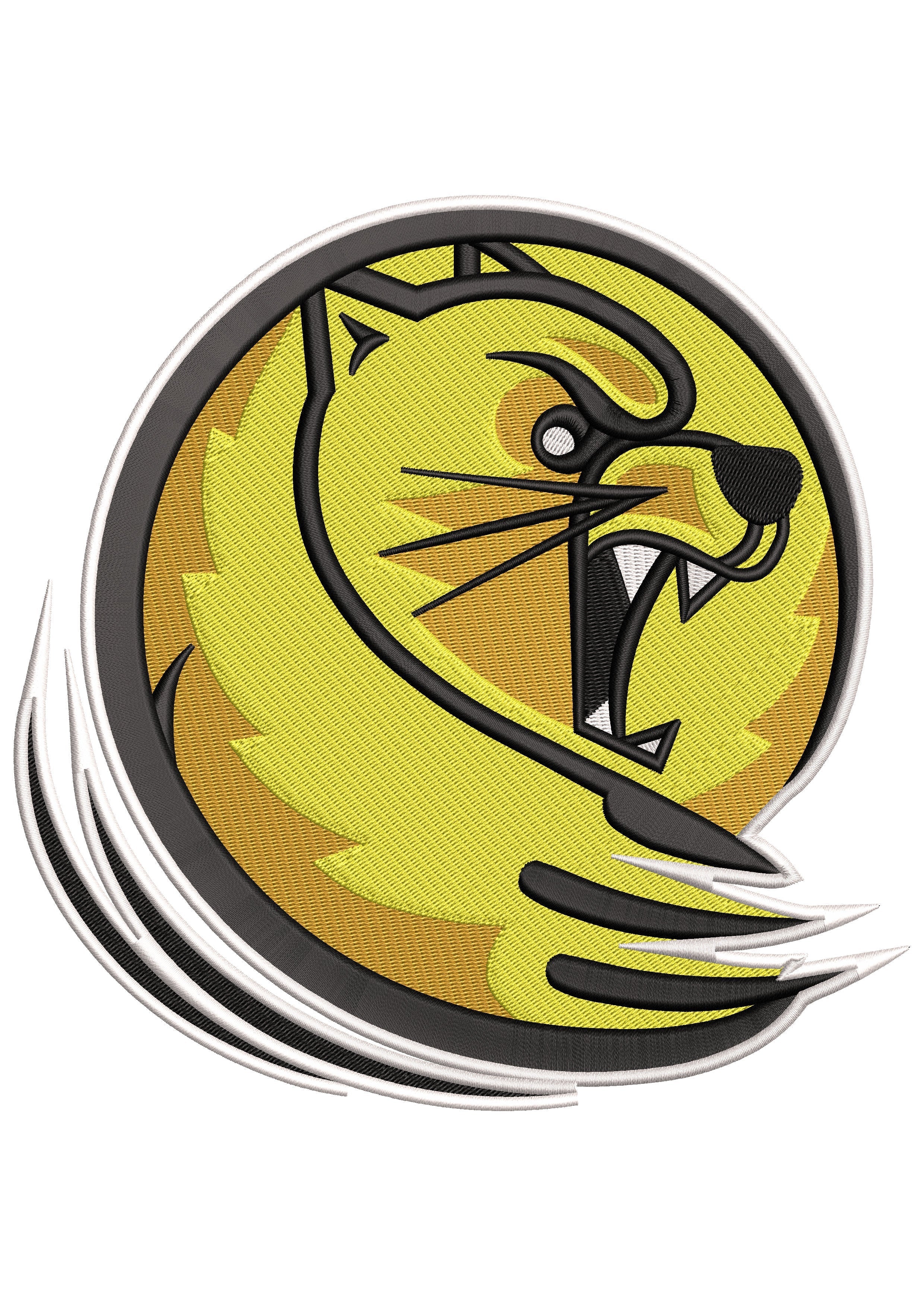 Wild Cat Embroidery Design