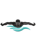 Swimmer Embroidery Design