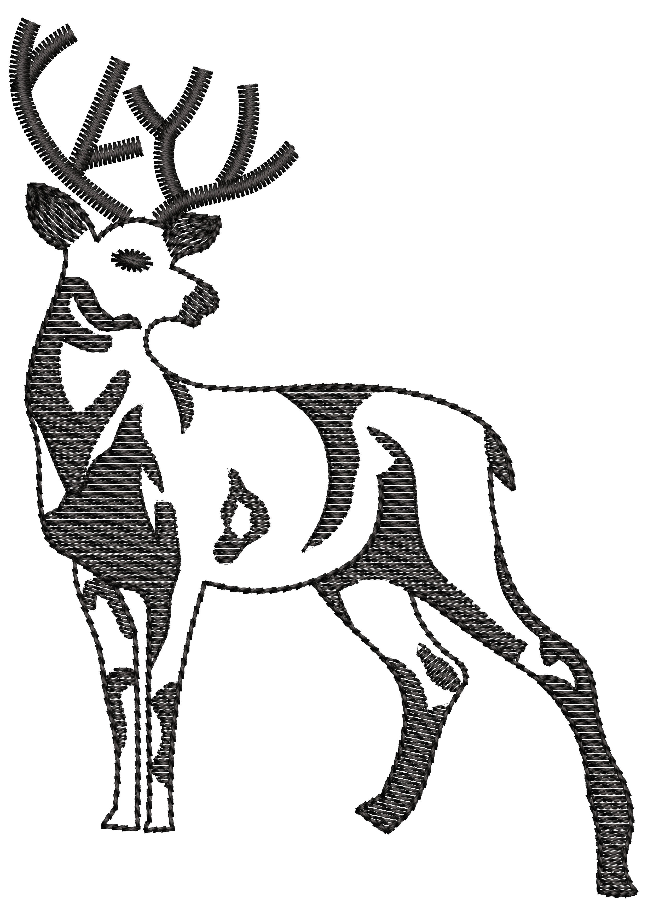 Deer Embroidery Design