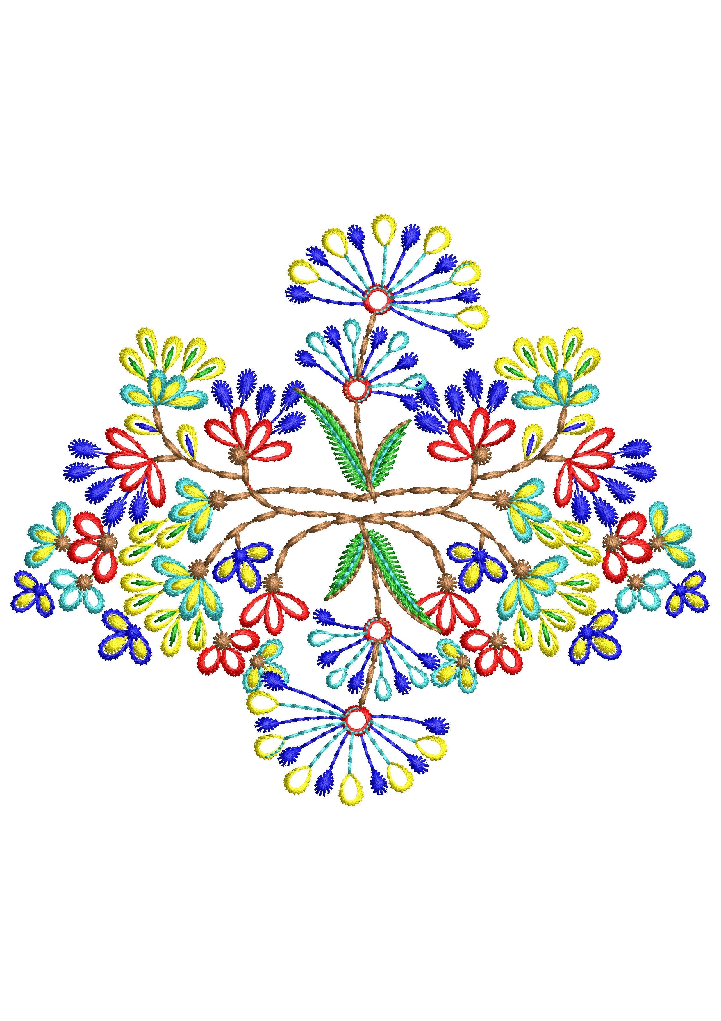Bushes Multi Embroidery Design