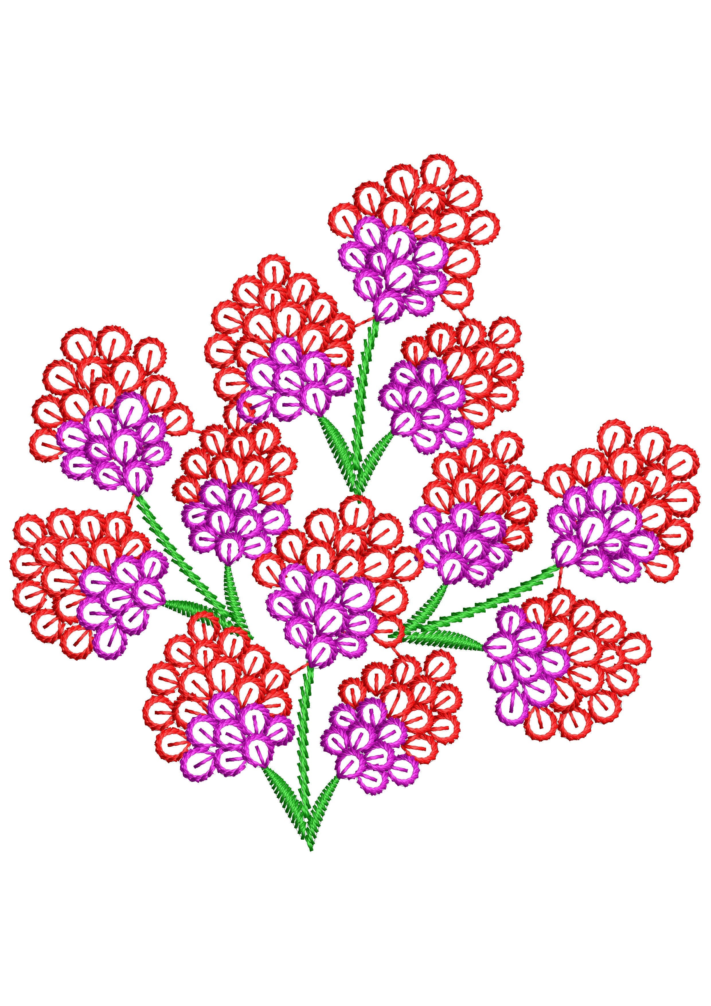 Berry Bunch Embroidery Design