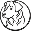 Dog Face Embroidery Design