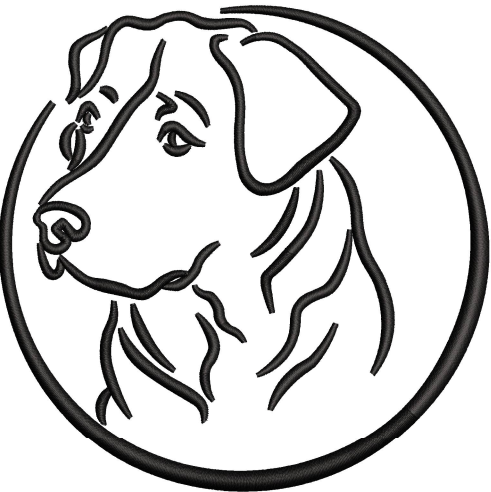 Dog Face Embroidery Design