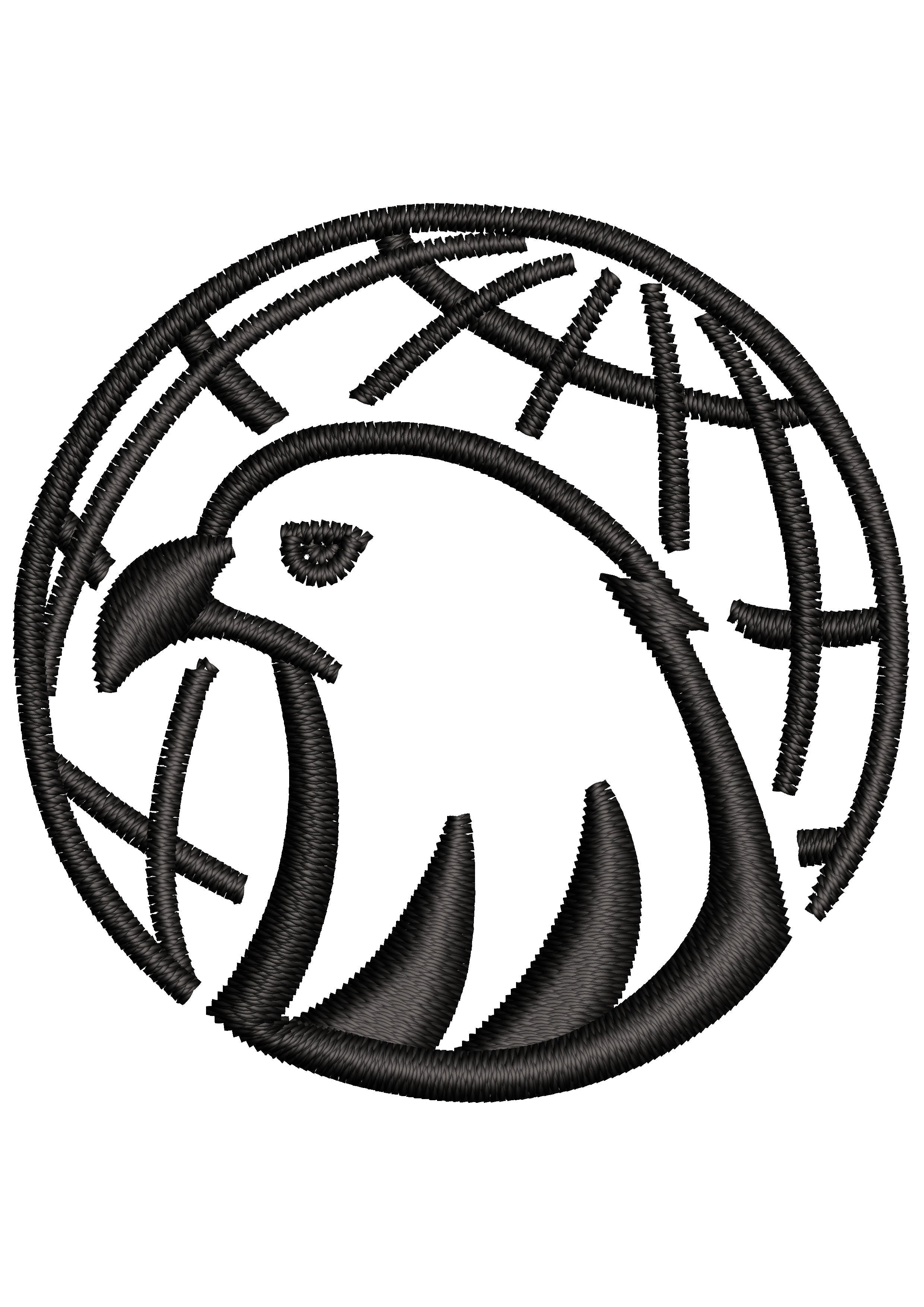 Pigeon World Embroidery Design