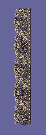 Floral Lace Intricate Botanical Trim Embroidery Design