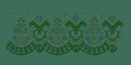 Ornate Chevron Gable and Heart Festoon Embroidery Design