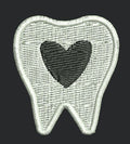 Heart Centered Dental Icon Embroidery Design
