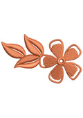Orange Rose Embroidery Design