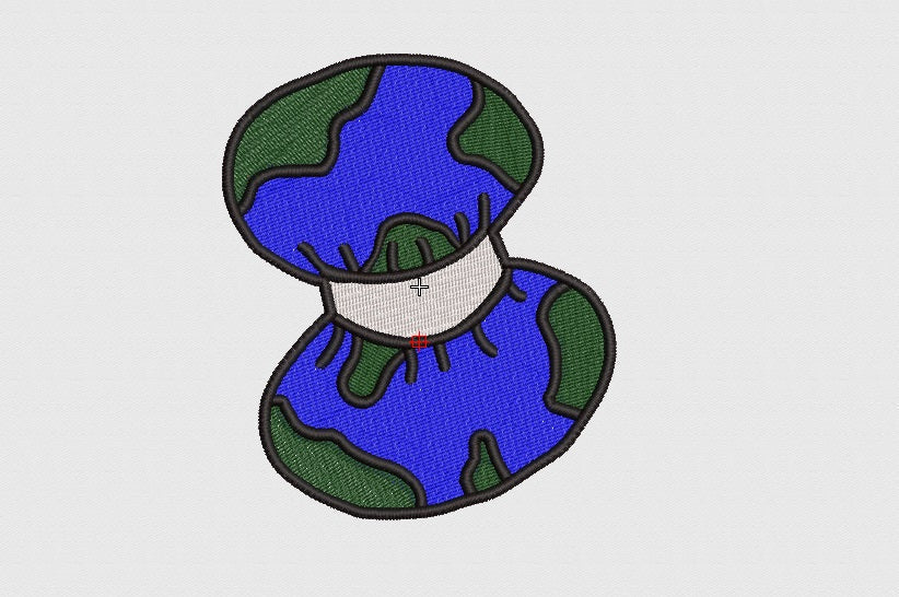 Earth Embroidery Design