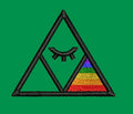 Geometric Triangle Embroidery Design