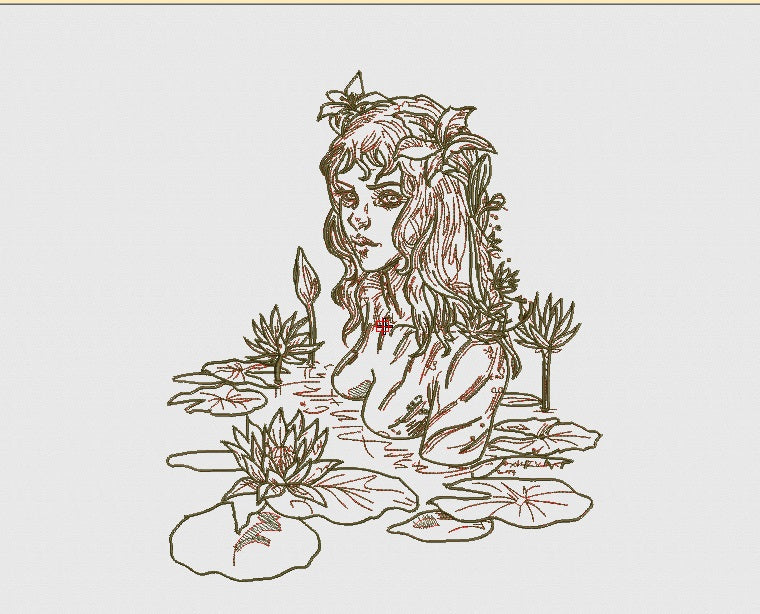 Girl Embroidery Design