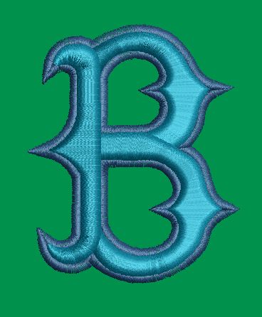 Stylized B Embroidery Design
