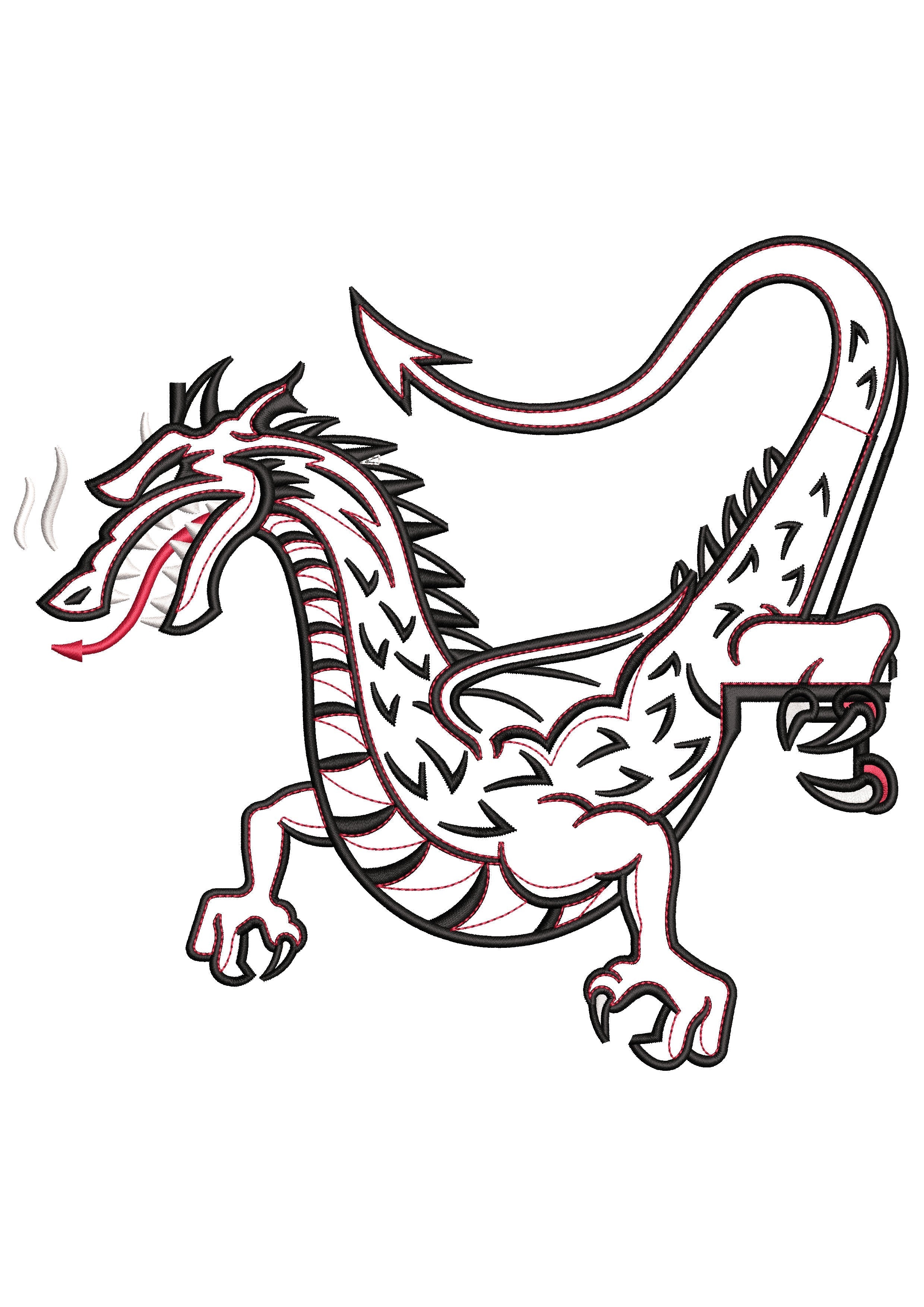 Dregon Embroidery Design
