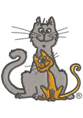 Cat Kitty Embroidery Design