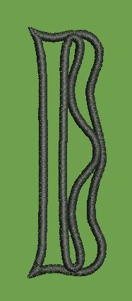 Script Letter Decorative Monogram Embroidery Design