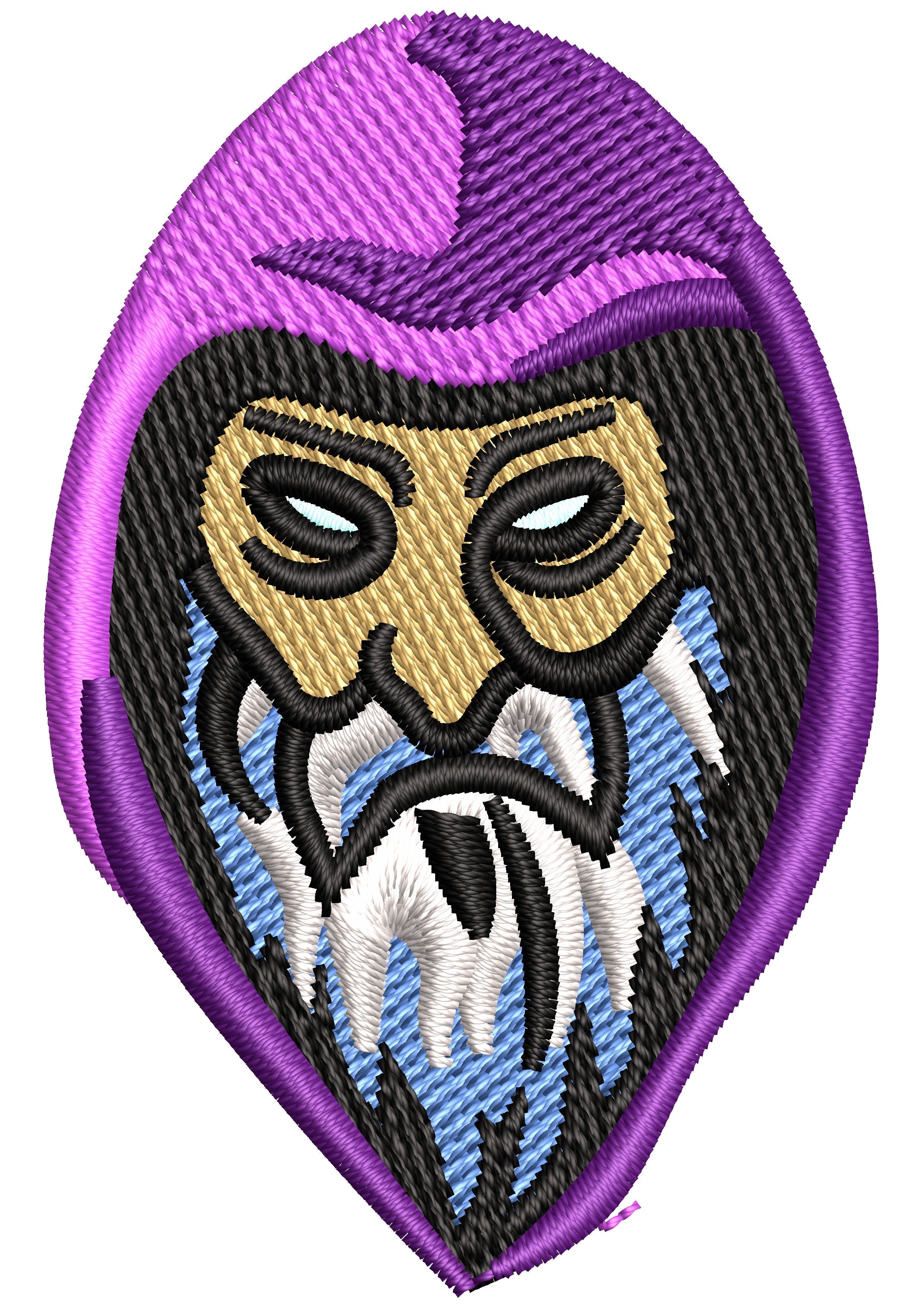 Man Head Embroidery Design