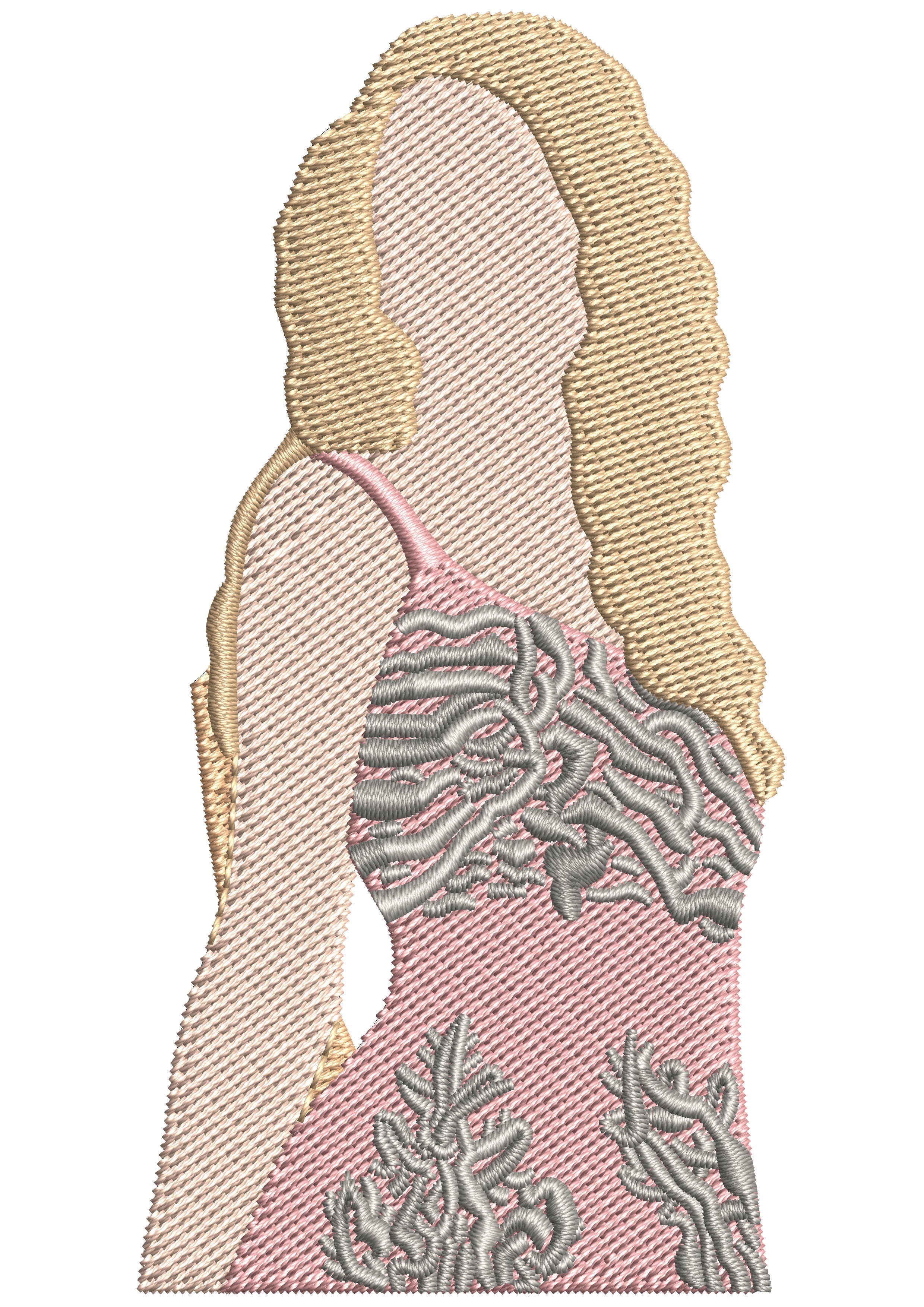 Beautyful Lady Embroidery Design