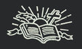 Radiant Bible and Cross Emblem Embroidery Design