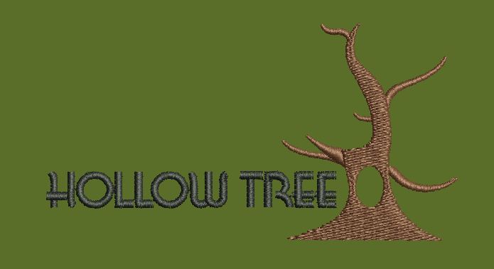 Rustic Hollow Tree Motif Embroidery Design