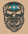 Hexagram Bearded Skull Icon Embroidery Design