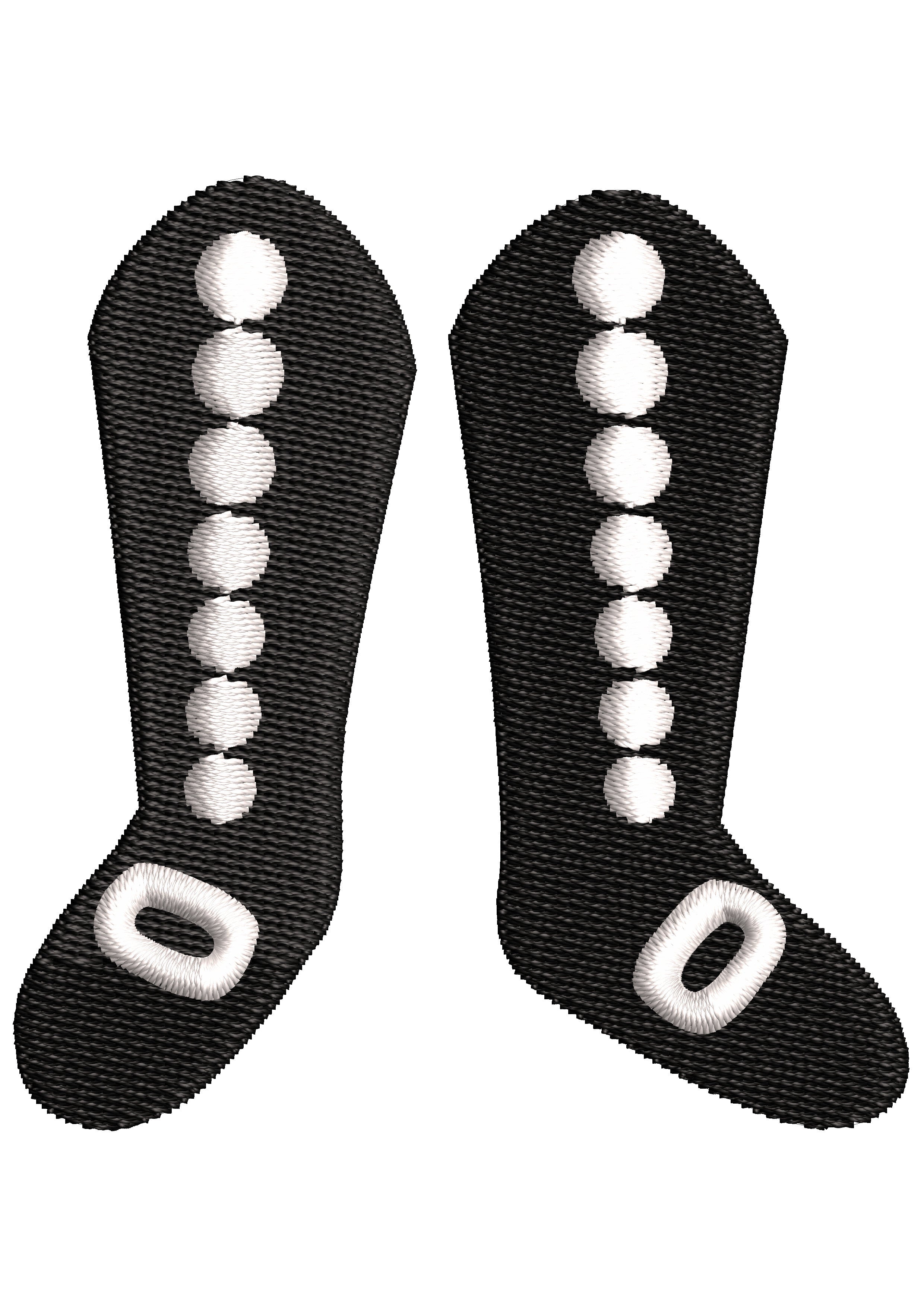 Shoes of Cowboy Embroidery Design