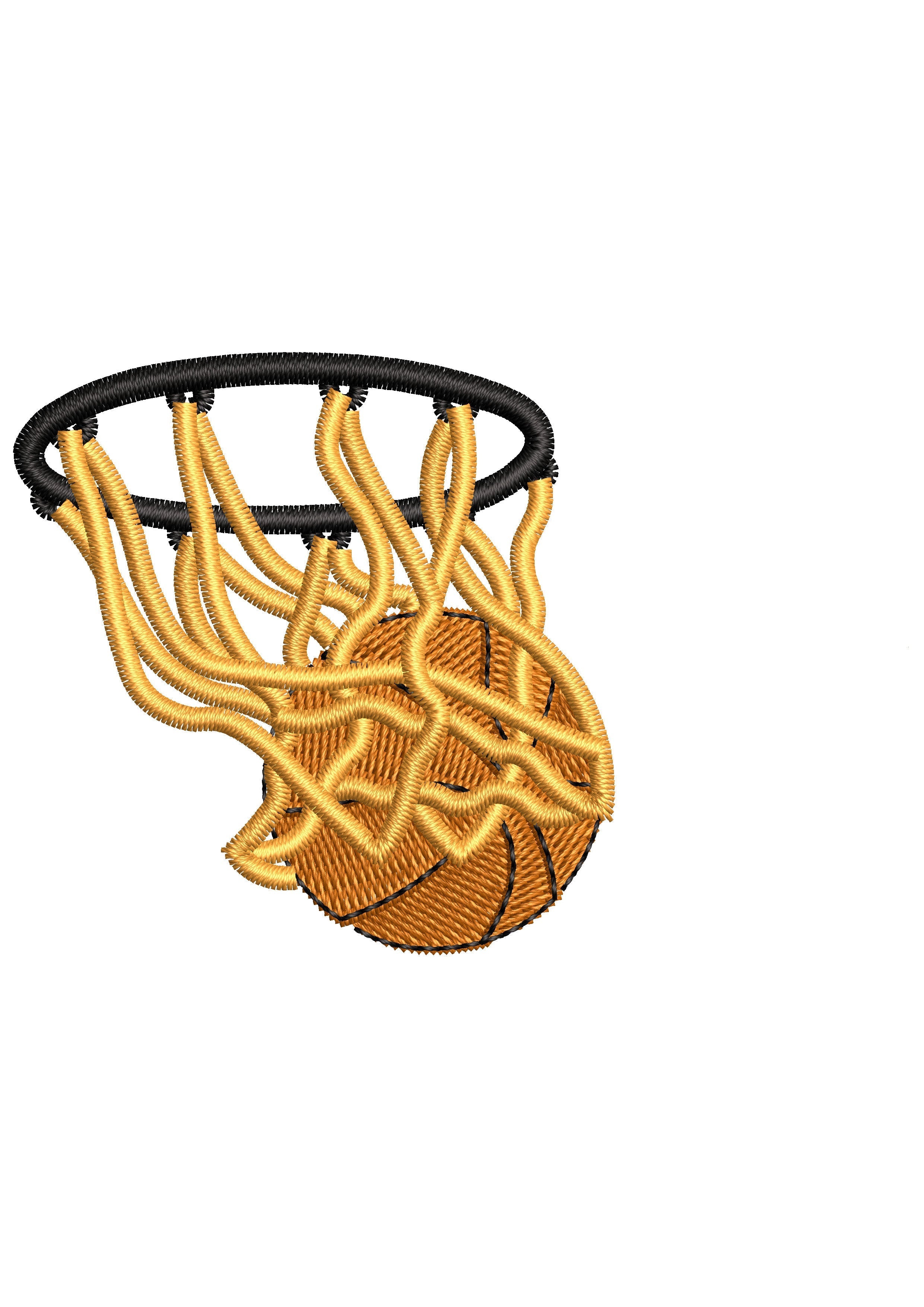 Basketball Embroidery Design