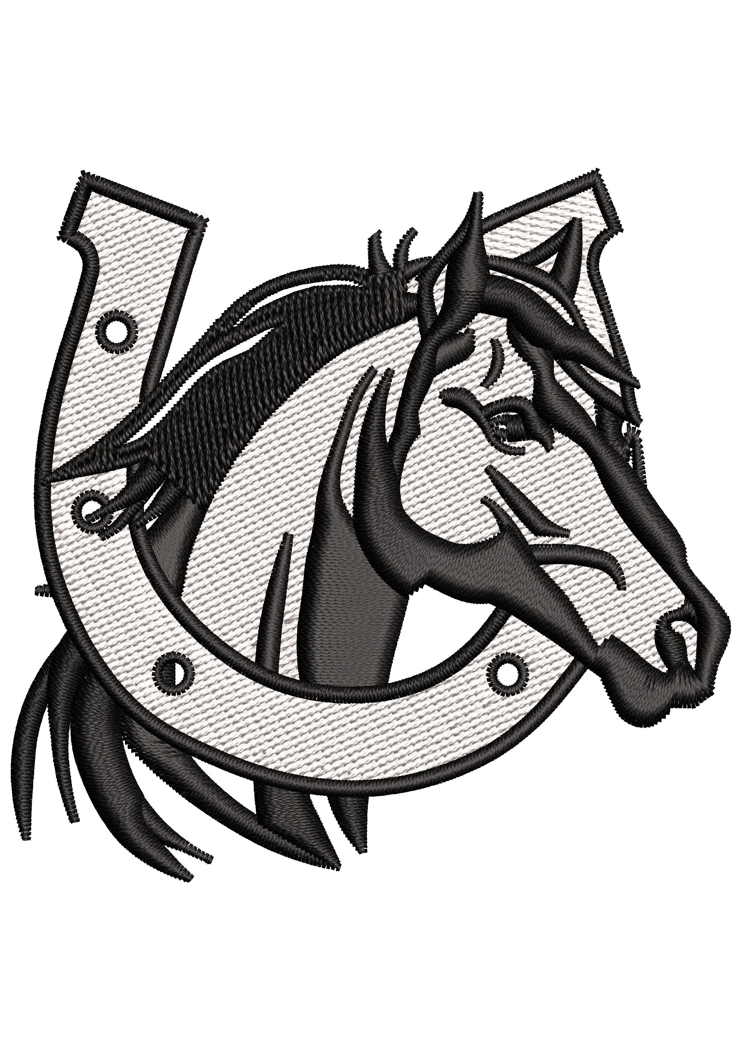 Horse Care Shoe Embroidery Design
