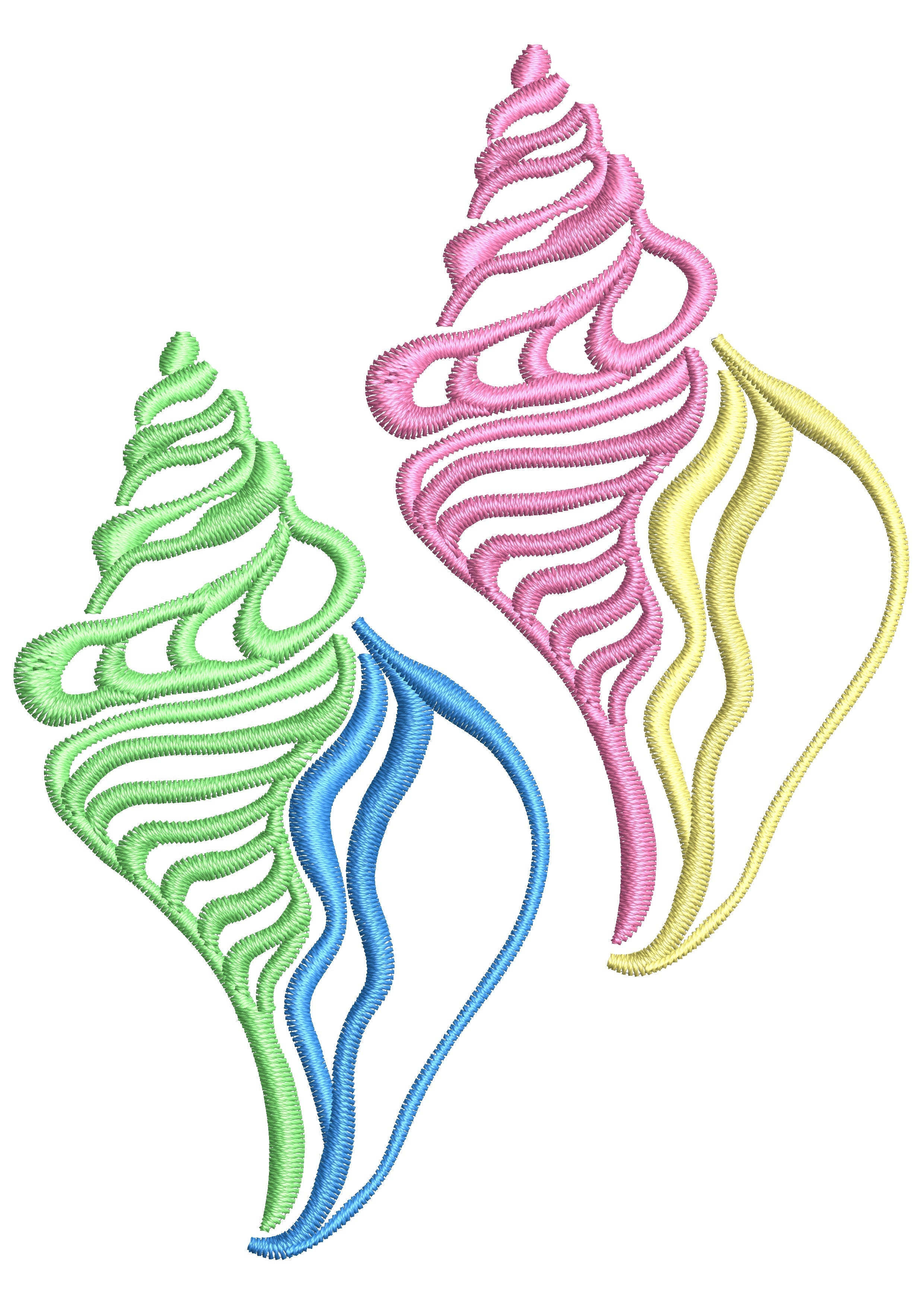 Shells Embroidery Design