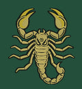 Golden Crab Embroidery Design