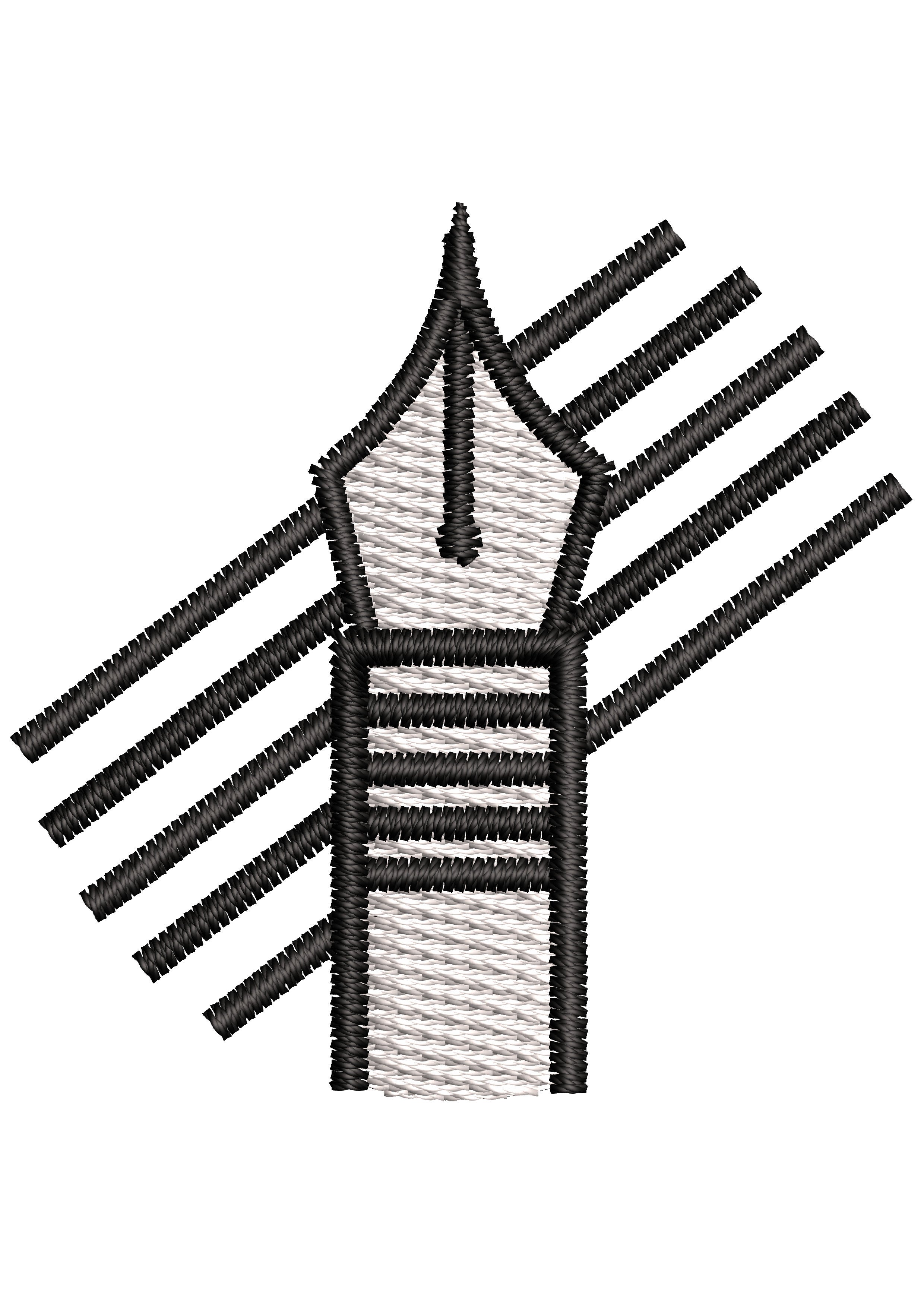 Pen Art Embroidery Design