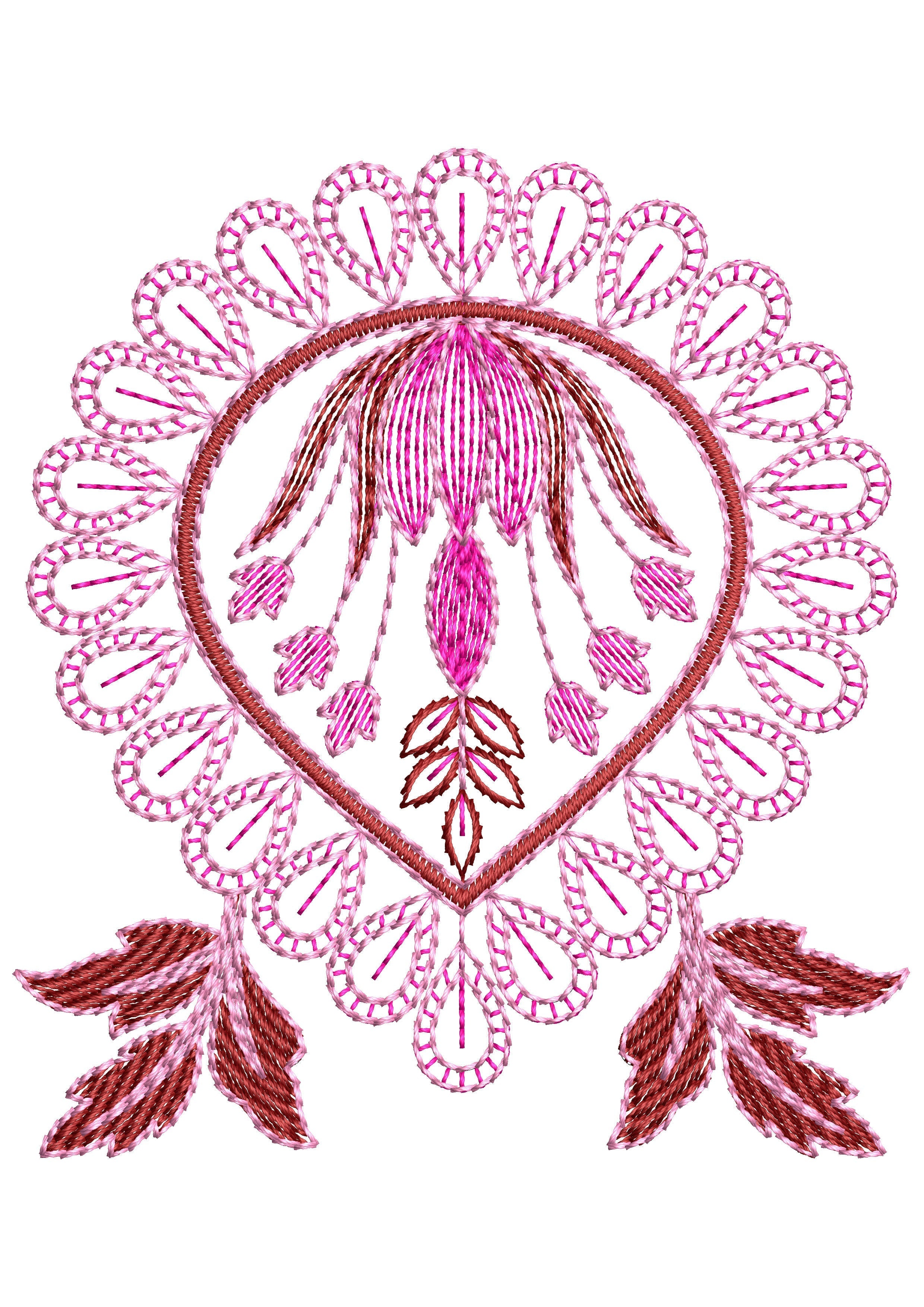 Stitch Art Symmetry Embroidery Design