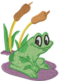 Frog Embroidery Design