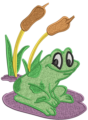 Frog Embroidery Design