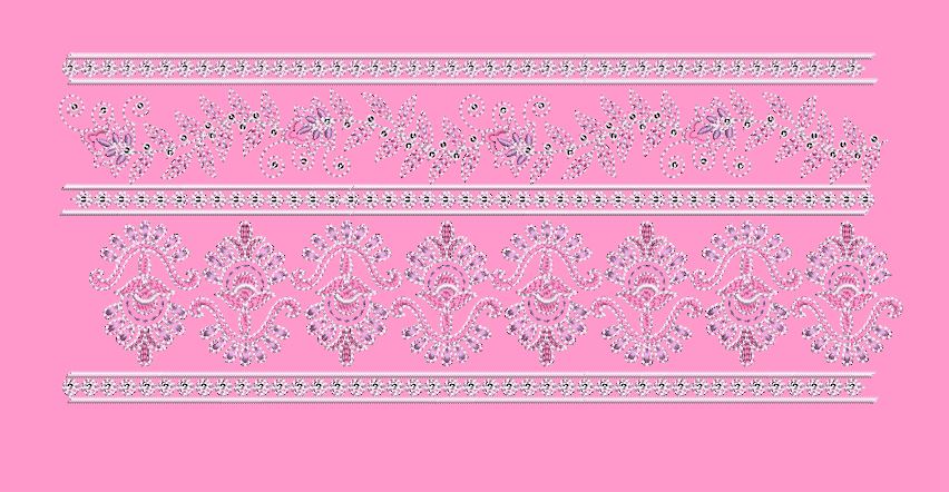 Intricate Paisley and Floral Gala Panel Embroidery Design