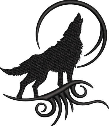 Wolf Embroidery Design