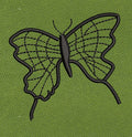 Butterfly Black Web Embroidery Design