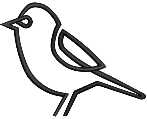 Sparrow Embroidery Design