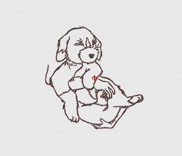 Dog Embroidery Design
