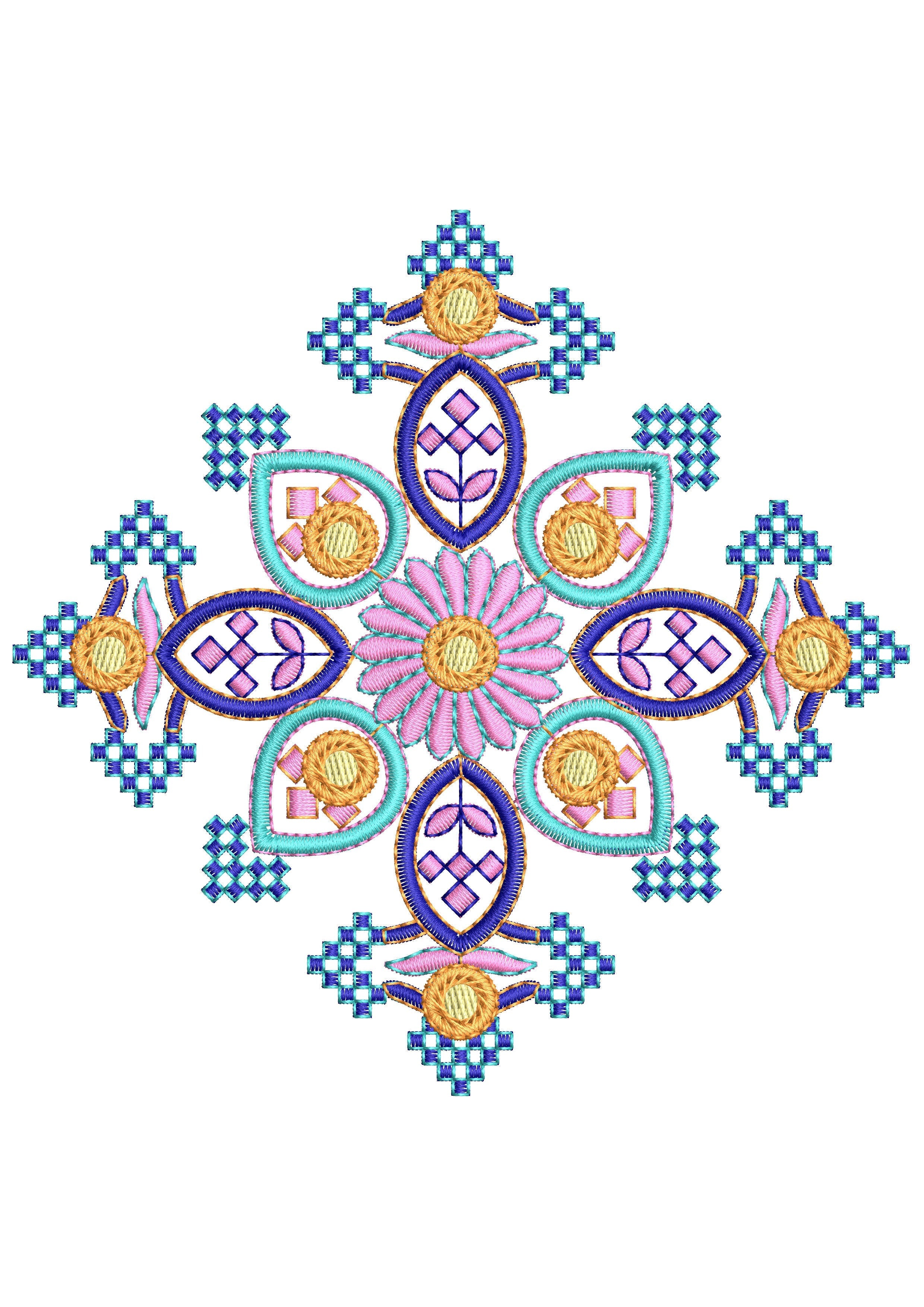 Stitch Geometric Art Embroidery Design