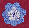 Cerulean Petal Weave Embroidery Design