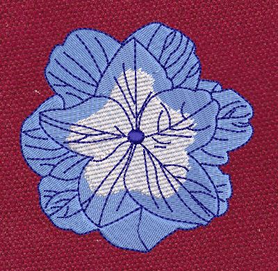 Cerulean Petal Weave Embroidery Design