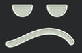 Sad Face Embroidery Design