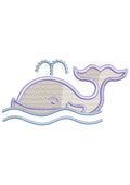 Whale Embroidery Design