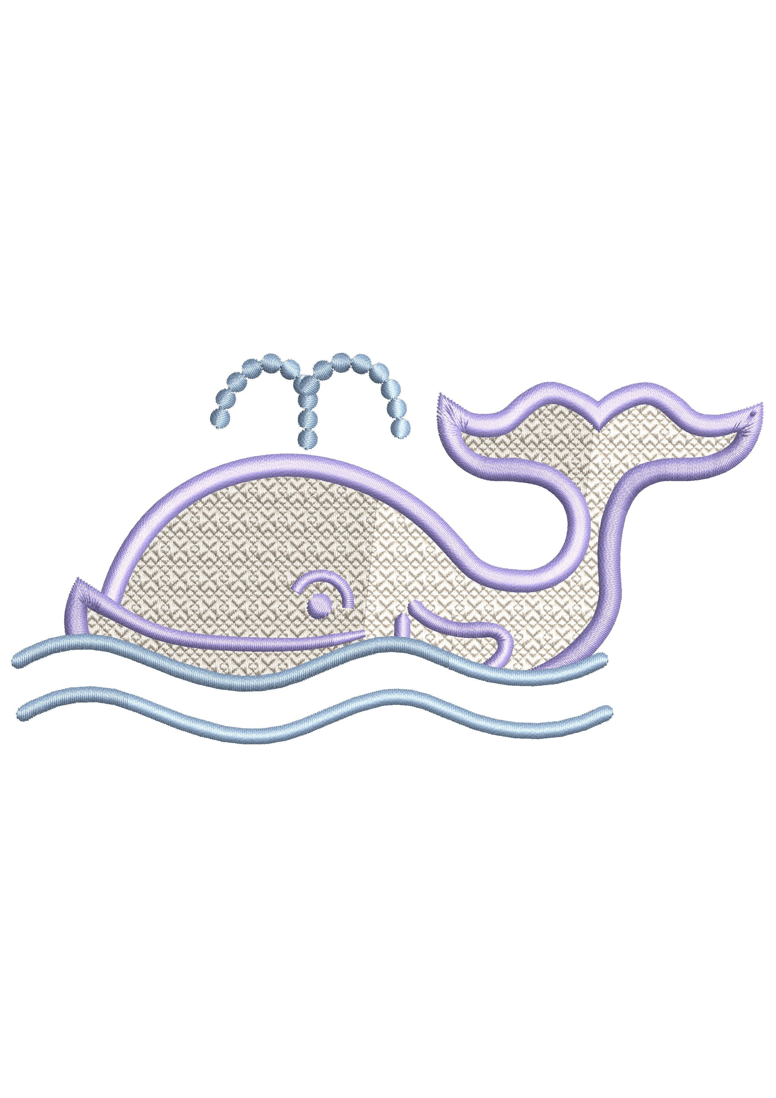 Whale Embroidery Design