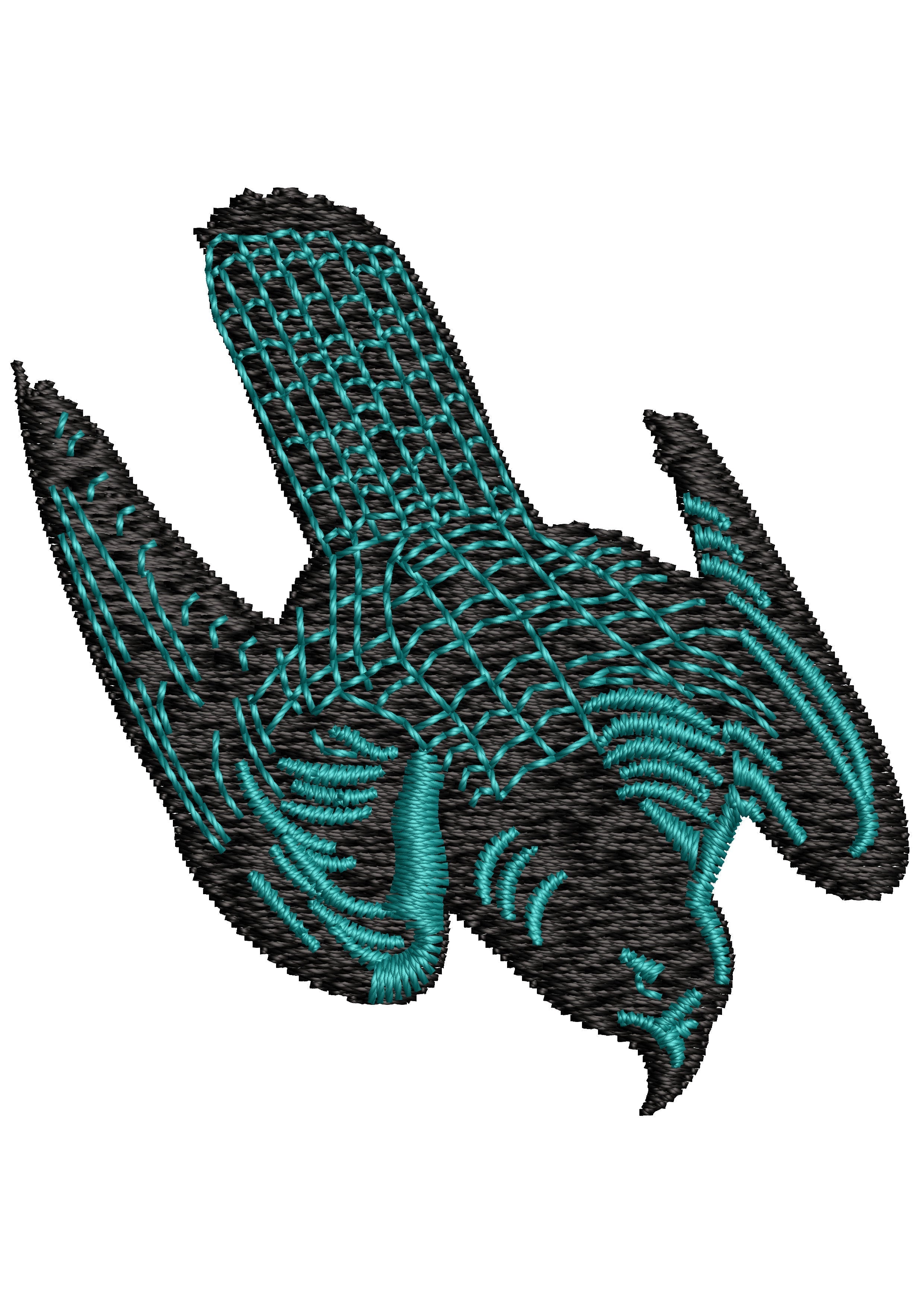 Eagle Hunting Embroidery Design