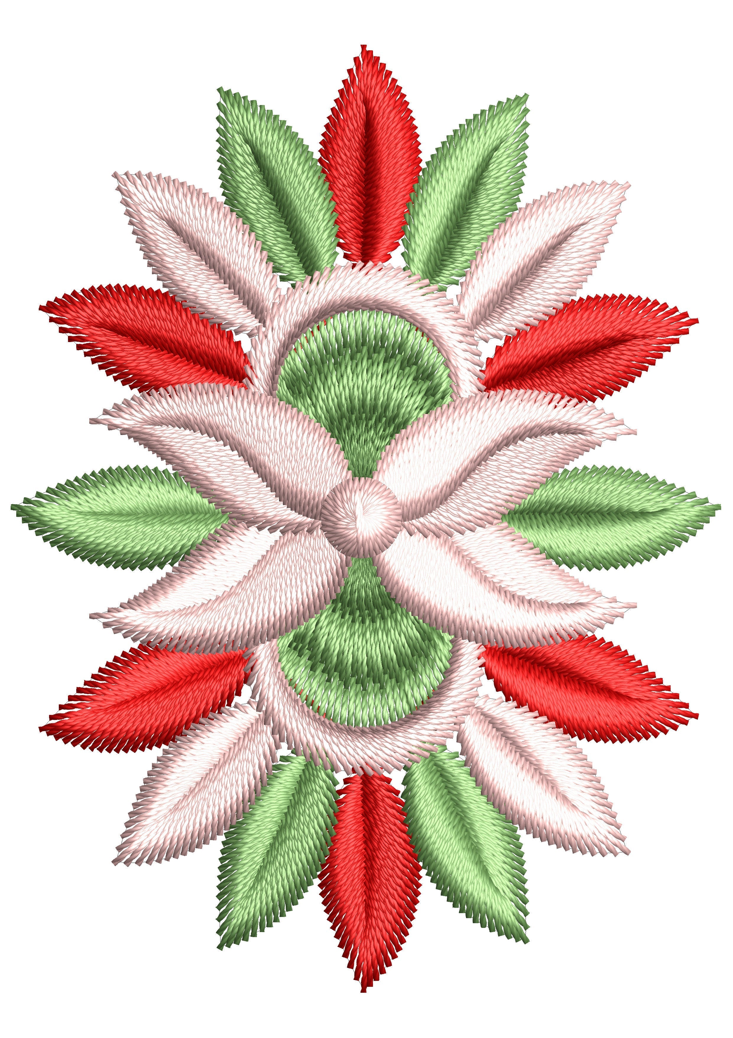 Art Multi Leaf Embroidery Design